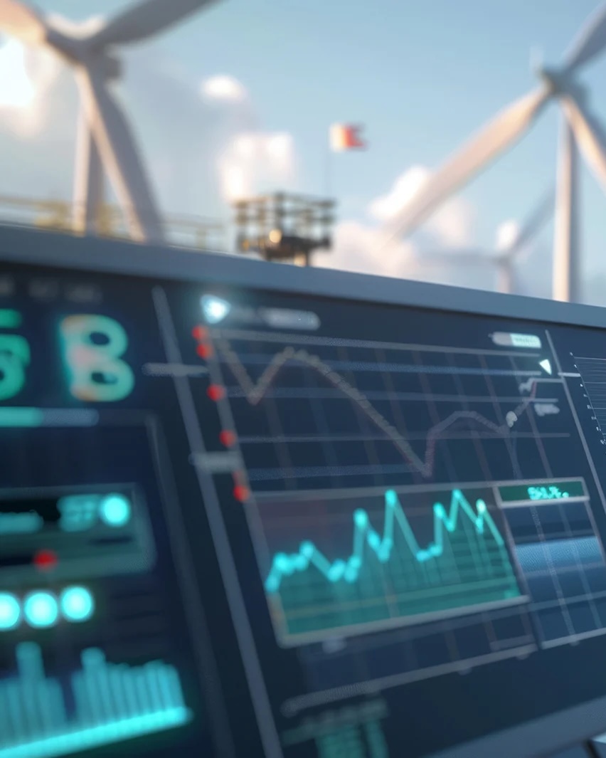 Energy data analytics dashboard with renewable energy systems