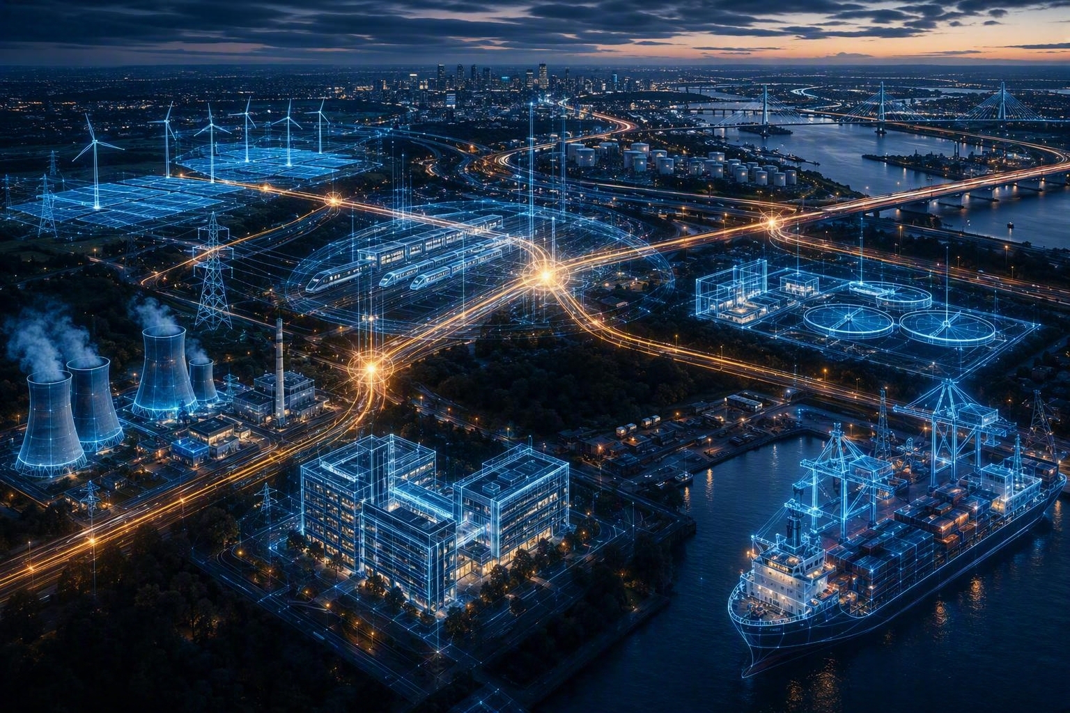 Digital twin visualisation of infrastructure
